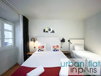Un ou plusieurs lits dans un hébergement de l'établissement 133 - Urban Amazing Flat Montorgueil