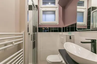 Salle de bains dans l'établissement New and Cosy in heart of Paris, 12e, 4pers
